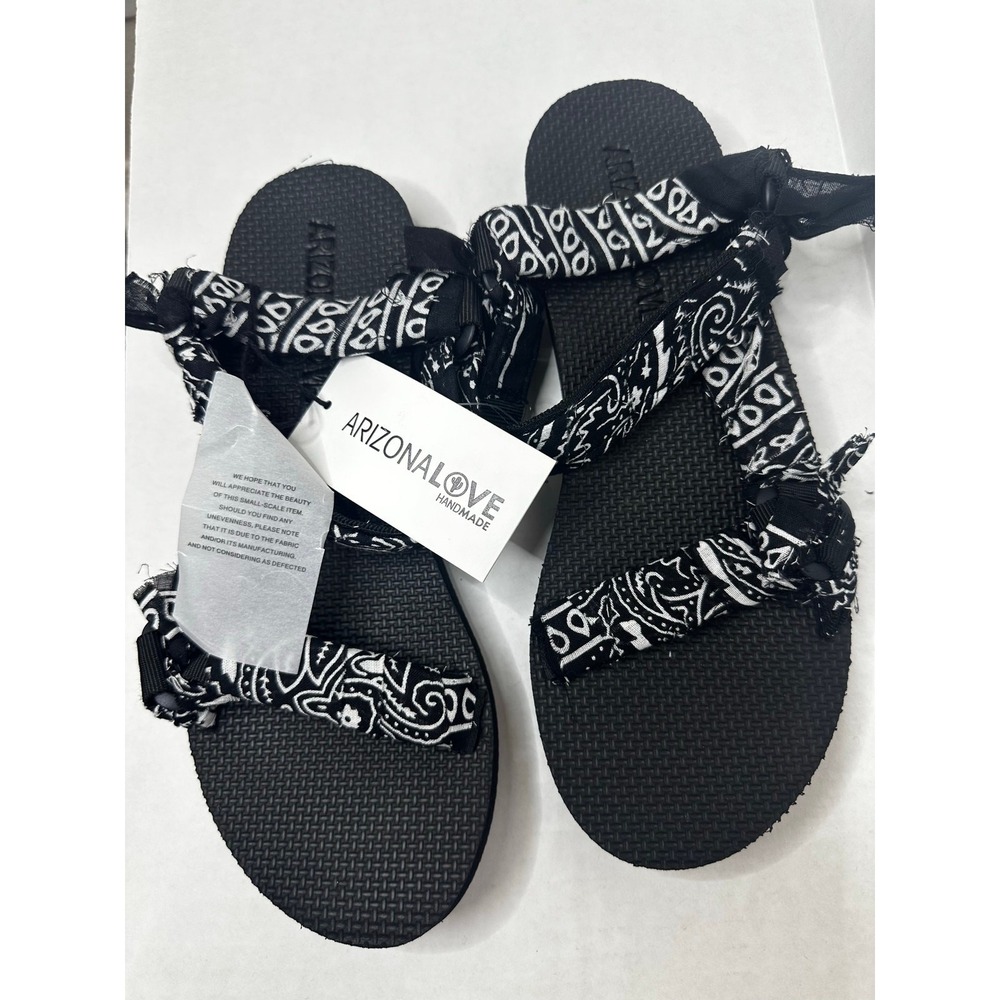 womens Arizona Love Trekky Bandana Sandals Black Size 11.5 US or 42 EU